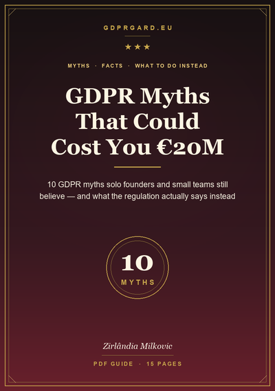 Cover of GDPR Myths That Could Cost You €20M